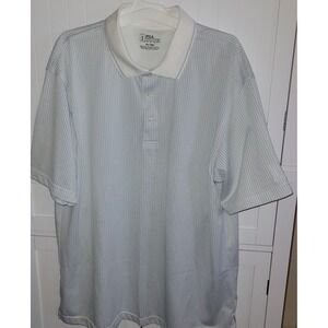 PGA Tour Men's XL Polo‎ Shirt Blue Pattern Golf Activewear